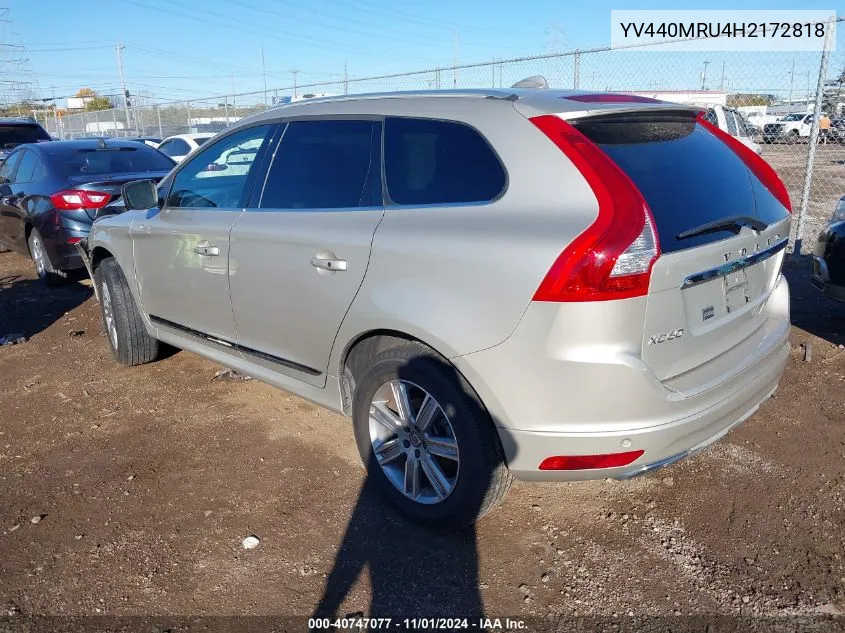 2017 Volvo Xc60 T5 Inscription VIN: YV440MRU4H2172818 Lot: 40747077