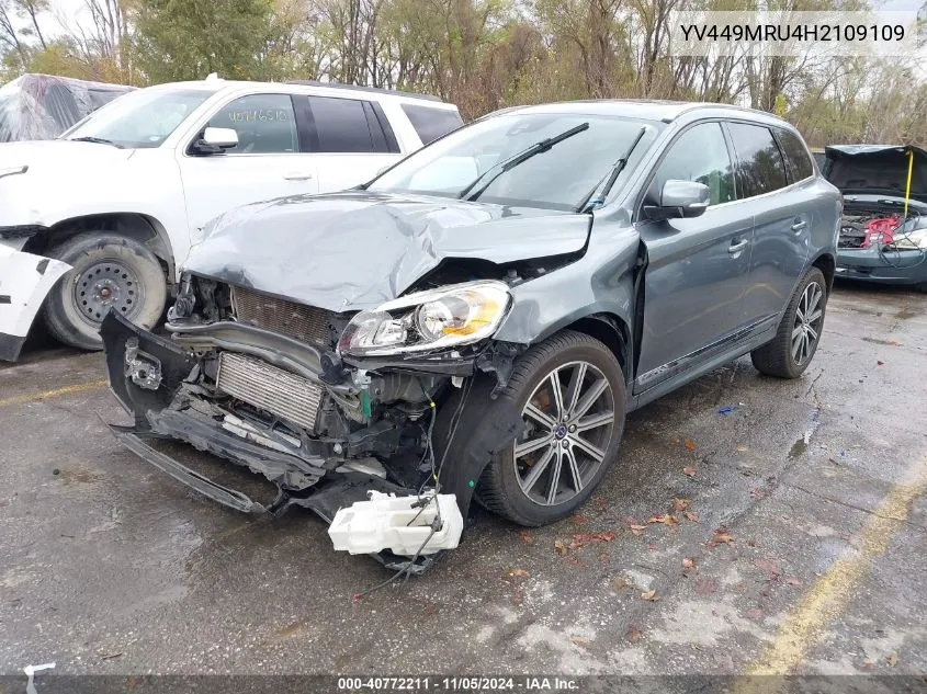 2017 Volvo Xc60 T6 Inscription VIN: YV449MRU4H2109109 Lot: 40772211