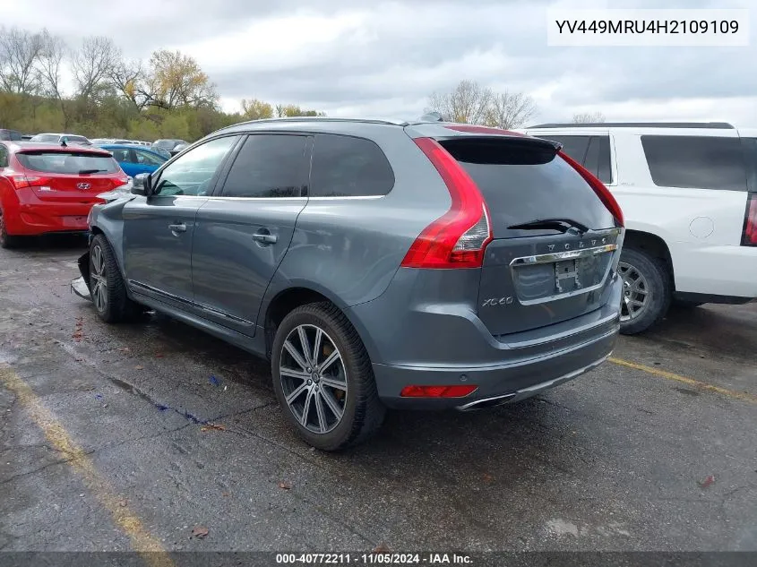 2017 Volvo Xc60 T6 Inscription VIN: YV449MRU4H2109109 Lot: 40772211