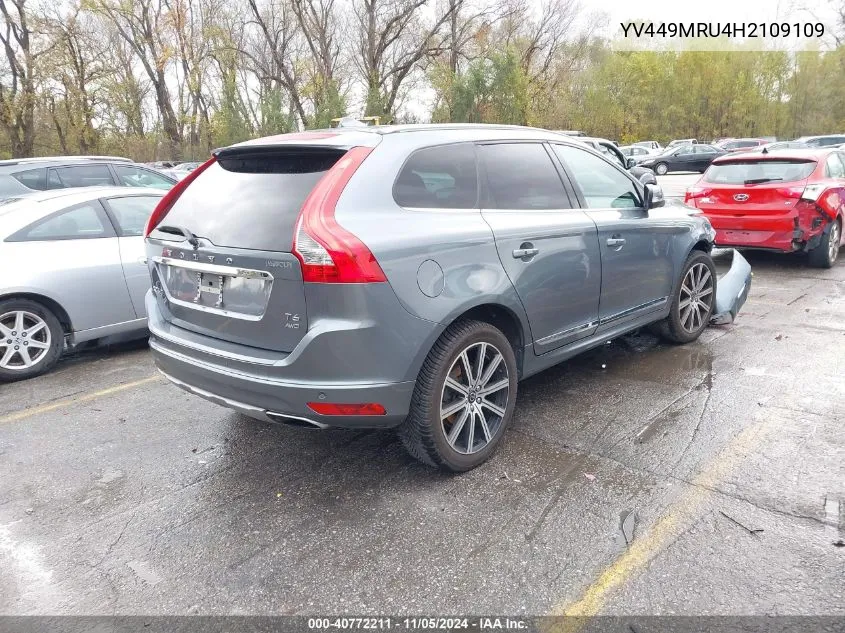 2017 Volvo Xc60 T6 Inscription VIN: YV449MRU4H2109109 Lot: 40772211