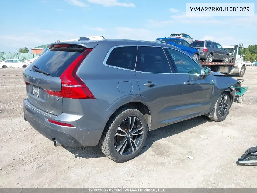 2018 Volvo Xc60 VIN: YV4A22RK0J1081329 Lot: 12092360