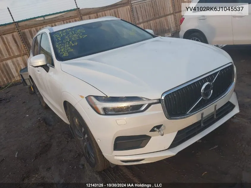 2018 Volvo Xc60 VIN: YV4102RK6J1045537 Lot: 12143125