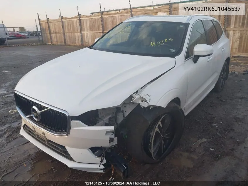 2018 Volvo Xc60 VIN: YV4102RK6J1045537 Lot: 12143125