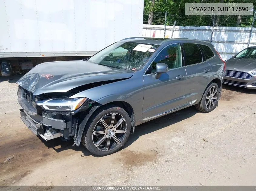 2018 Volvo Xc60 T6 Inscription VIN: LYVA22RL0JB117590 Lot: 39880889