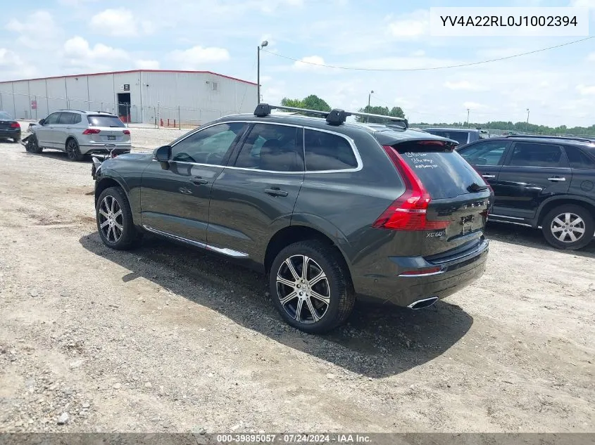 2018 Volvo Xc60 T6 Inscription VIN: YV4A22RL0J1002394 Lot: 39895057