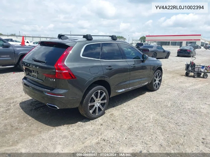 2018 Volvo Xc60 T6 Inscription VIN: YV4A22RL0J1002394 Lot: 39895057