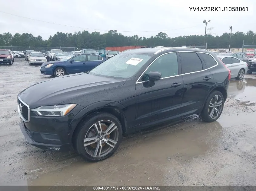 YV4A22RK1J1058061 2018 Volvo Xc60 T6 Momentum