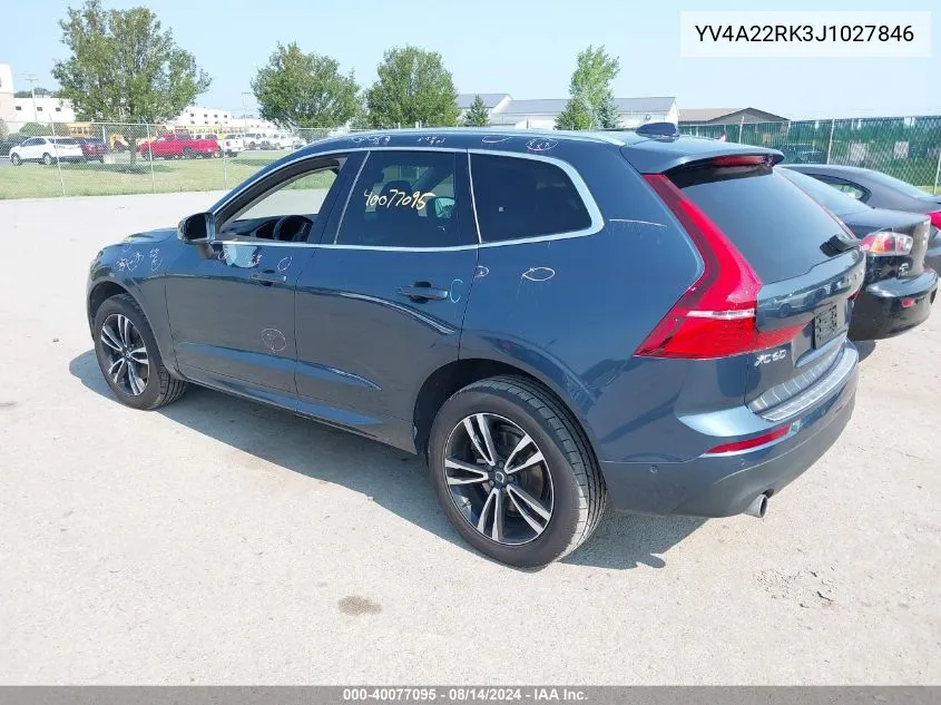 2018 Volvo Xc60 T6 Momentum VIN: YV4A22RK3J1027846 Lot: 40077095