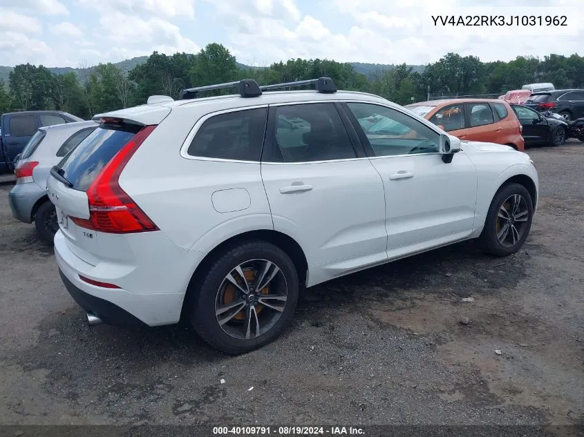 2018 Volvo Xc60 T6 Momentum VIN: YV4A22RK3J1031962 Lot: 40109791