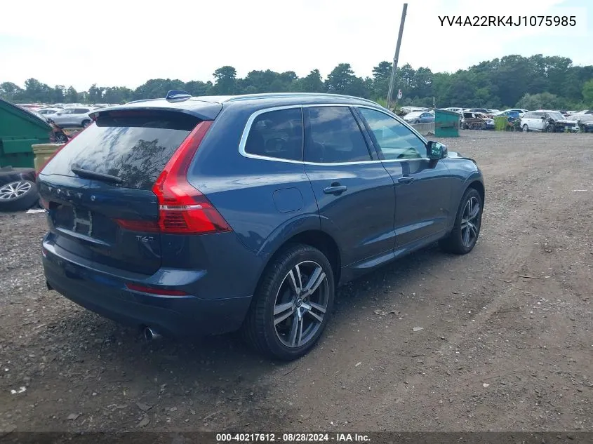 2018 Volvo Xc60 T6 Momentum VIN: YV4A22RK4J1075985 Lot: 40217612