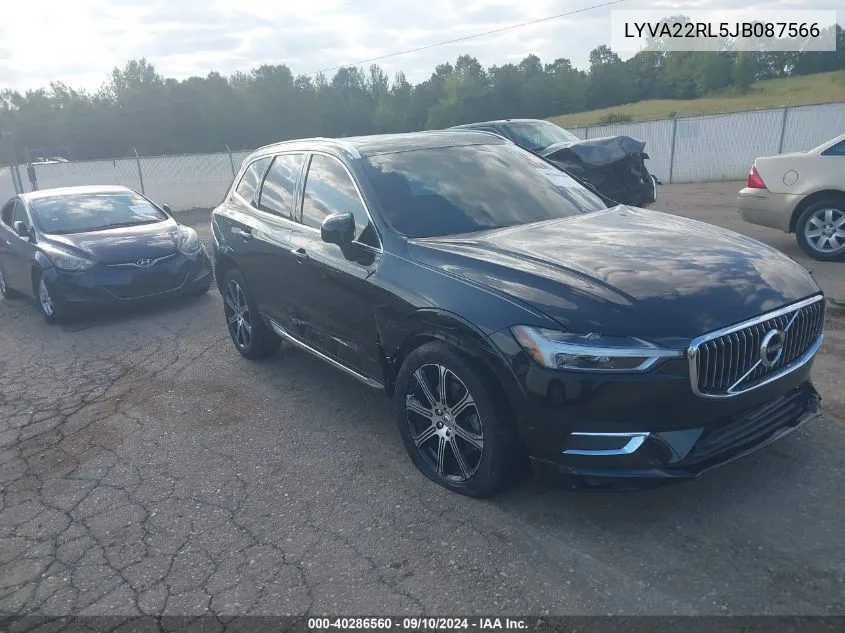 2018 Volvo Xc60 T6 Inscription VIN: LYVA22RL5JB087566 Lot: 40286560