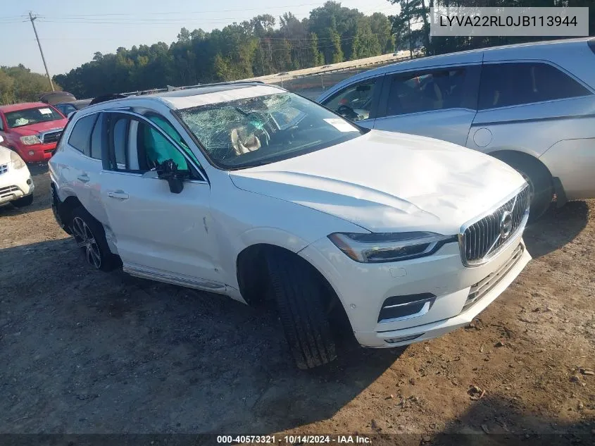 2018 Volvo Xc60 T6 VIN: LYVA22RL0JB113944 Lot: 40573321