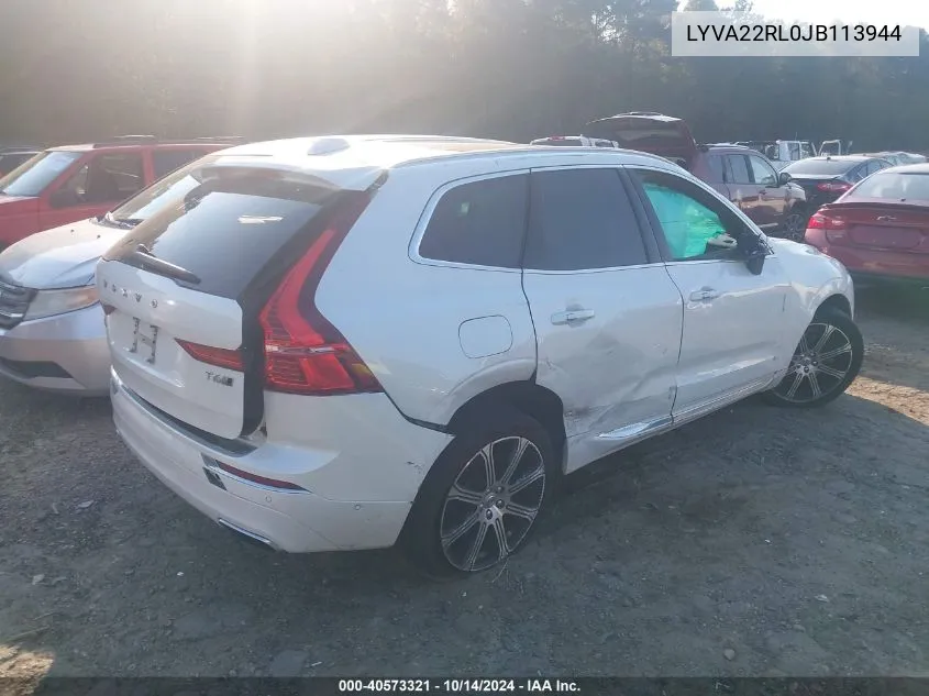 2018 Volvo Xc60 T6 VIN: LYVA22RL0JB113944 Lot: 40573321