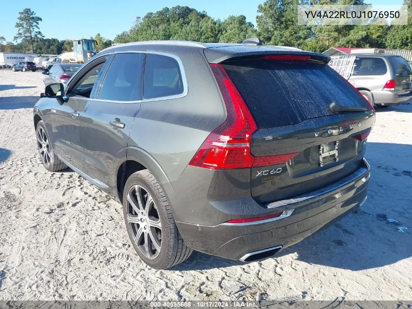 2018 Volvo Xc60 T6 Inscription VIN: YV4A22RL0J1076950 Lot: 40595688