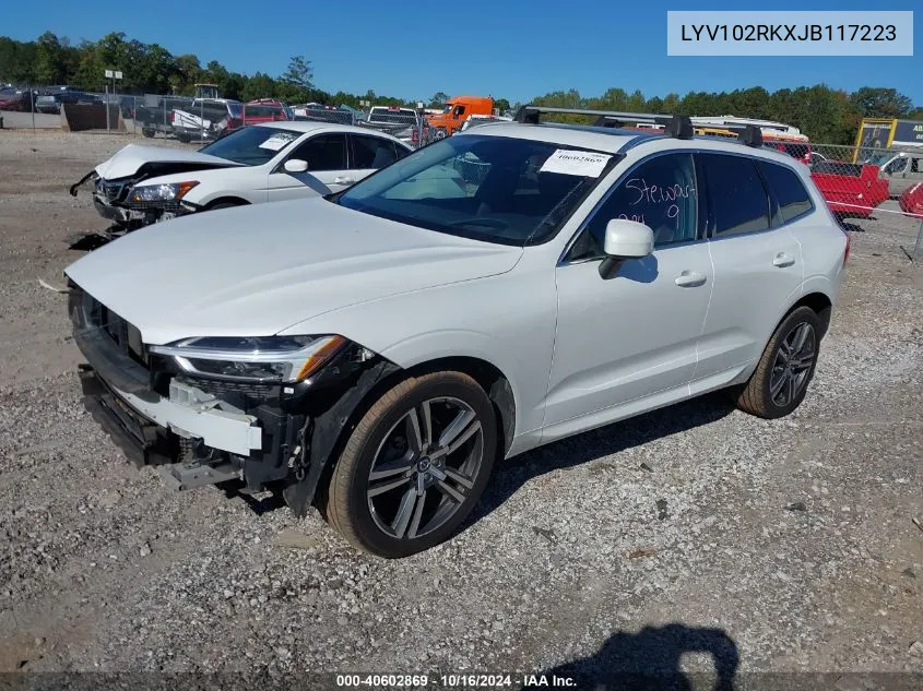 2018 Volvo Xc60 T5 Momentum VIN: LYV102RKXJB117223 Lot: 40602869