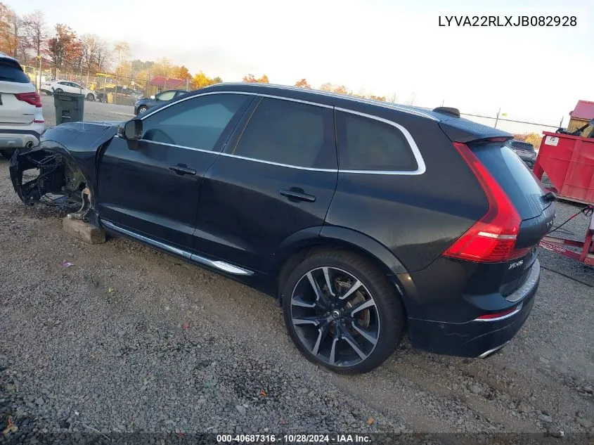 2018 Volvo Xc60 T6 Inscription VIN: LYVA22RLXJB082928 Lot: 40687316