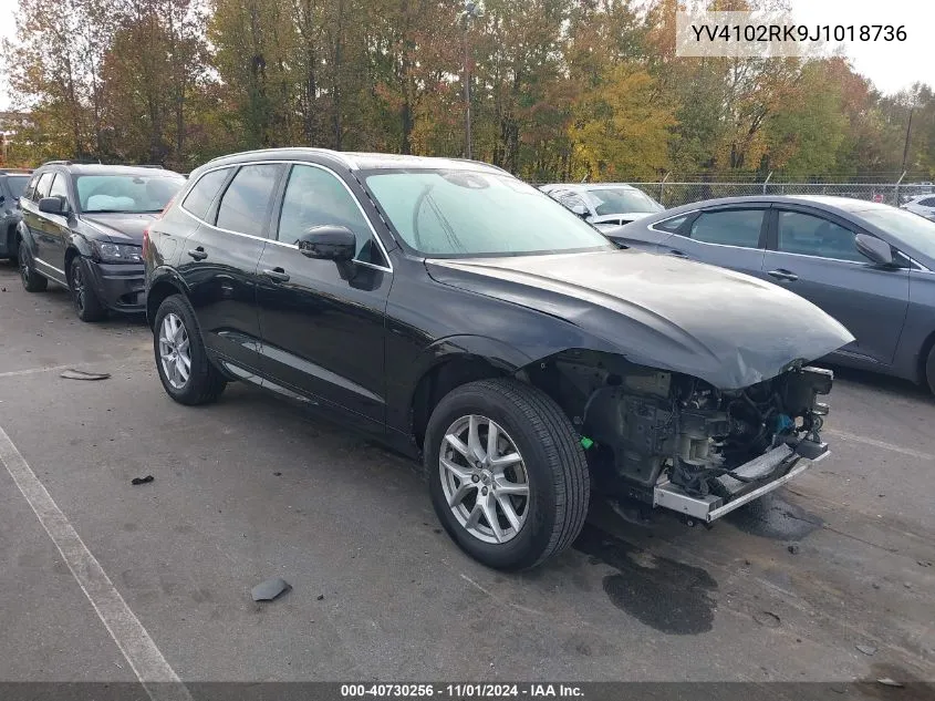 2018 Volvo Xc60 T5 Momentum VIN: YV4102RK9J1018736 Lot: 40730256