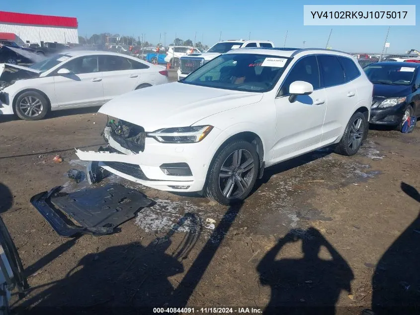 2018 Volvo Xc60 T5 Momentum VIN: YV4102RK9J1075017 Lot: 40844091