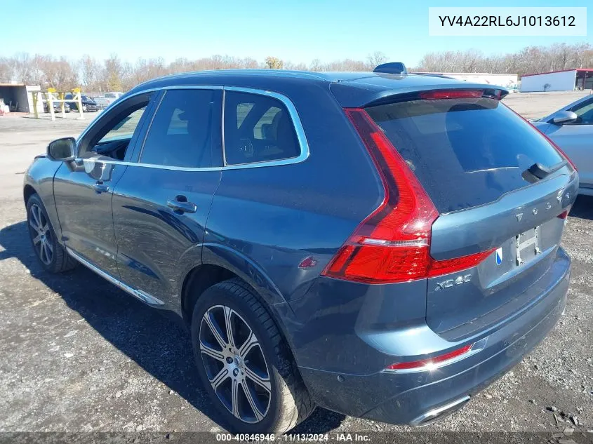 2018 Volvo Xc60 T6 Inscription VIN: YV4A22RL6J1013612 Lot: 40846946