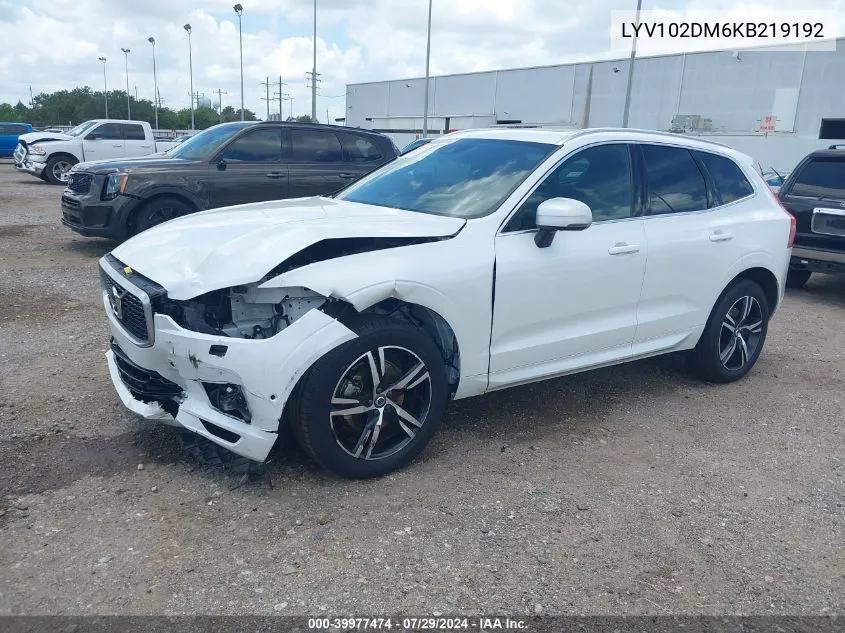 LYV102DM6KB219192 2019 Volvo Xc60 T5 R-Design