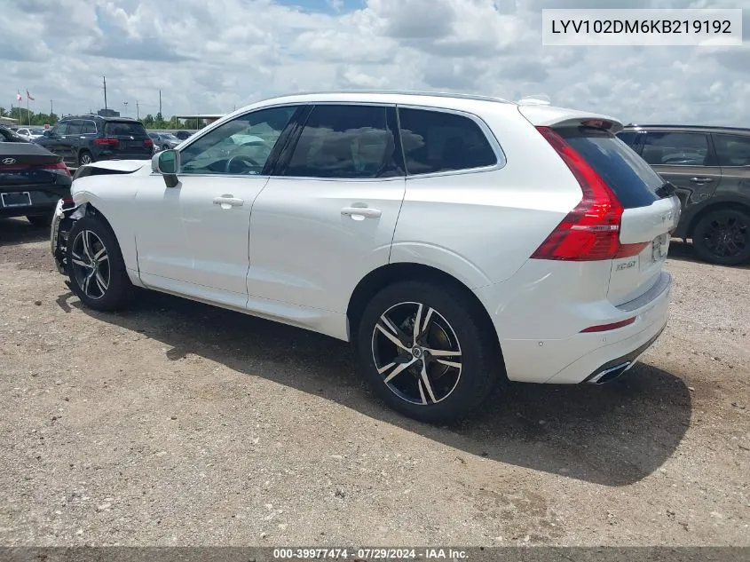 LYV102DM6KB219192 2019 Volvo Xc60 T5 R-Design