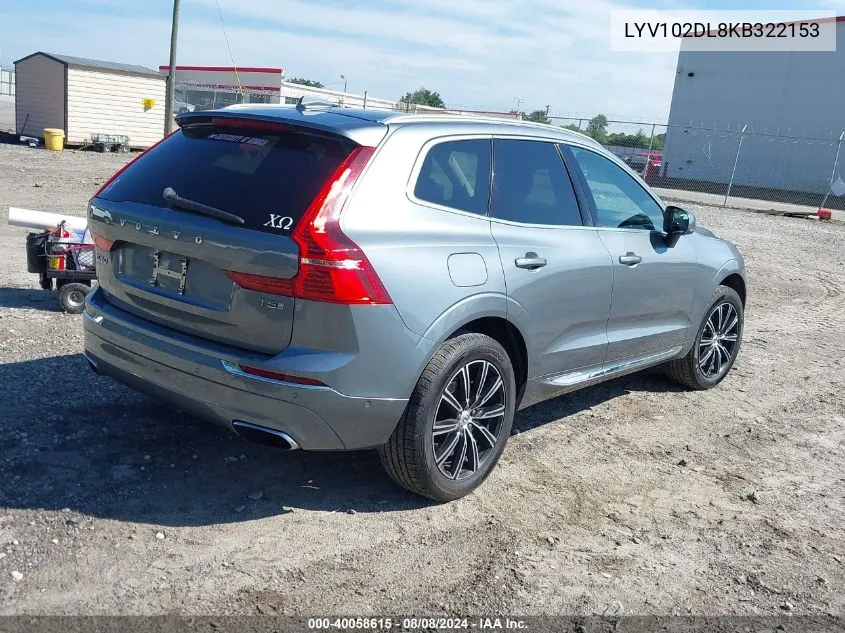 LYV102DL8KB322153 2019 Volvo Xc60 T5 Inscription