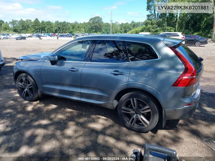 LYVA22RK3KB201881 2019 Volvo Xc60 T6 Momentum