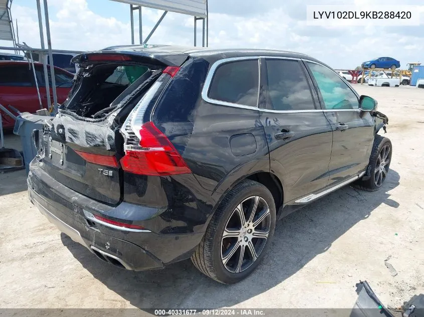 2019 Volvo Xc60 T5 Inscription VIN: LYV102DL9KB288420 Lot: 40331677