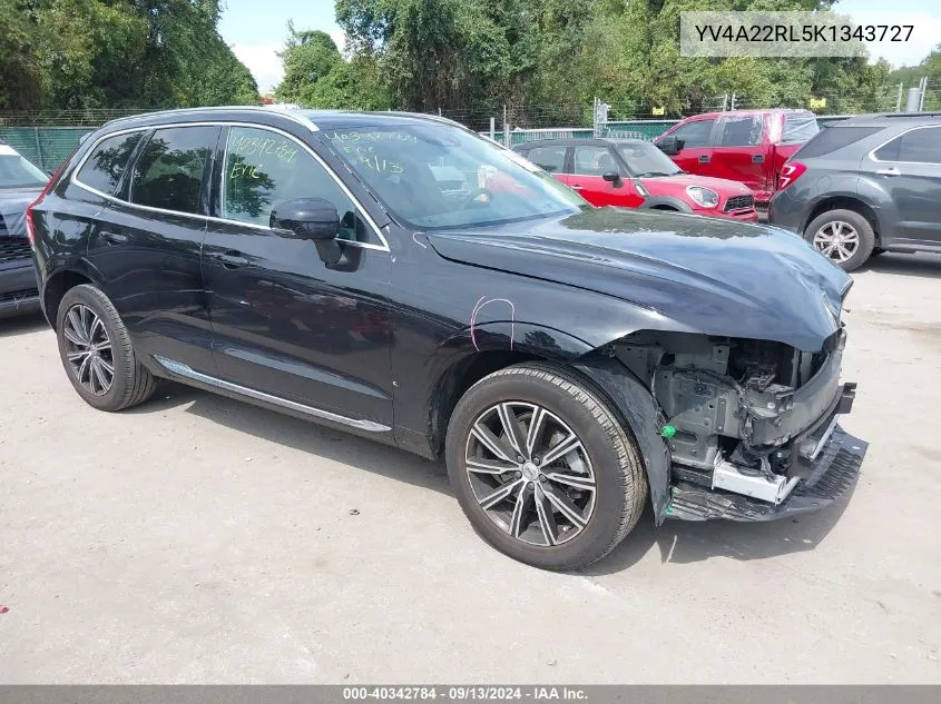 2019 Volvo Xc60 T6 Inscription VIN: YV4A22RL5K1343727 Lot: 40342784