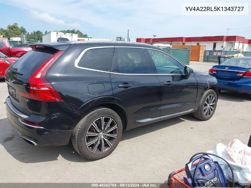 2019 Volvo Xc60 T6 Inscription VIN: YV4A22RL5K1343727 Lot: 40342784