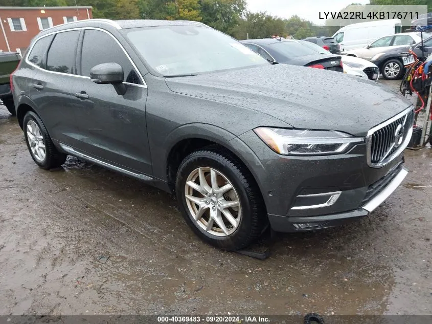 2019 Volvo Xc60 T6 Inscription VIN: LYVA22RL4KB176711 Lot: 40369483