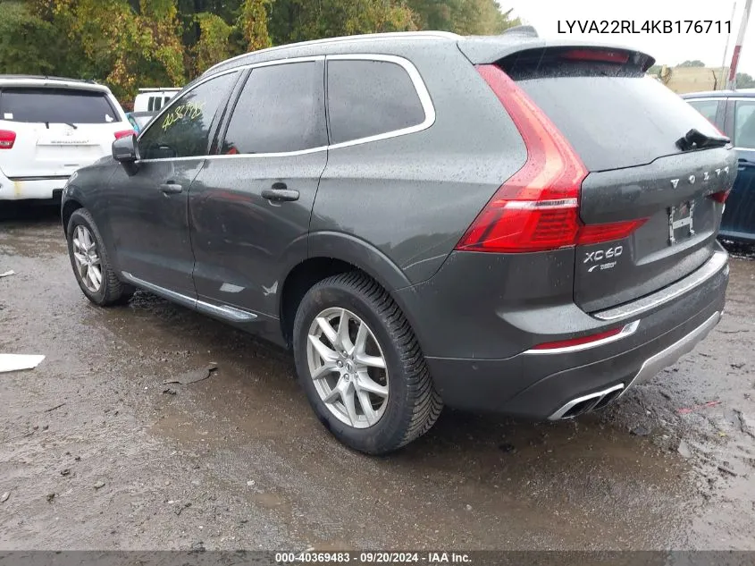 2019 Volvo Xc60 T6 Inscription VIN: LYVA22RL4KB176711 Lot: 40369483