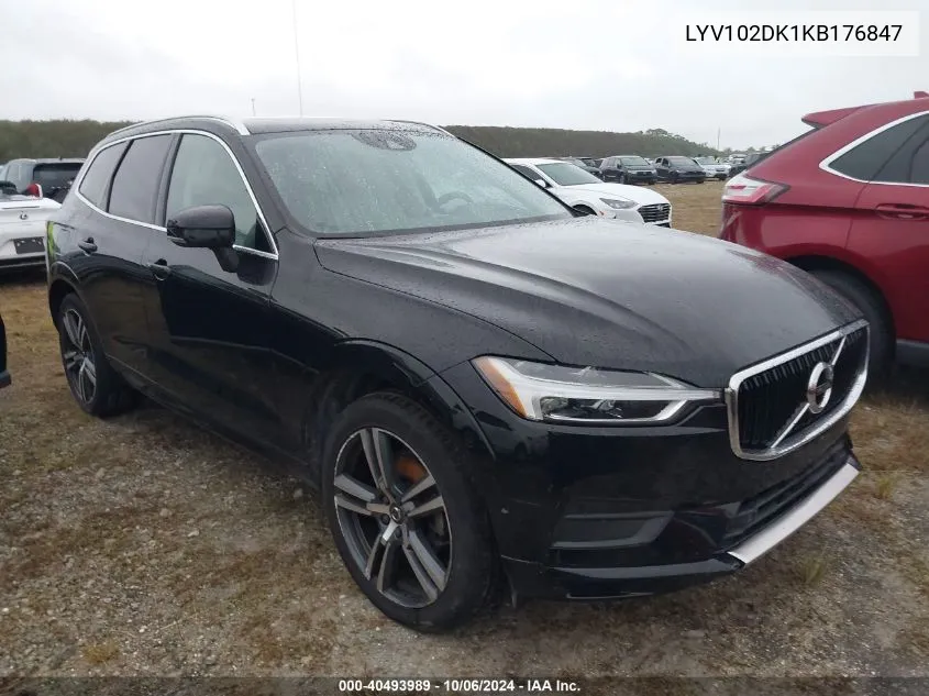 2019 Volvo Xc60 T5 Momentum VIN: LYV102DK1KB176847 Lot: 40493989