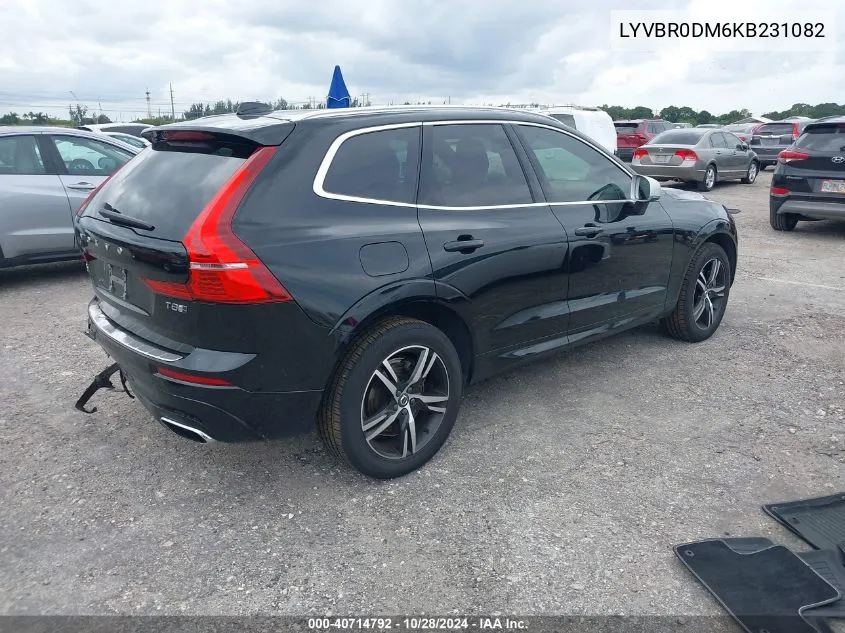 2019 Volvo Xc60 Hybrid T8 R-Design VIN: LYVBR0DM6KB231082 Lot: 40714792