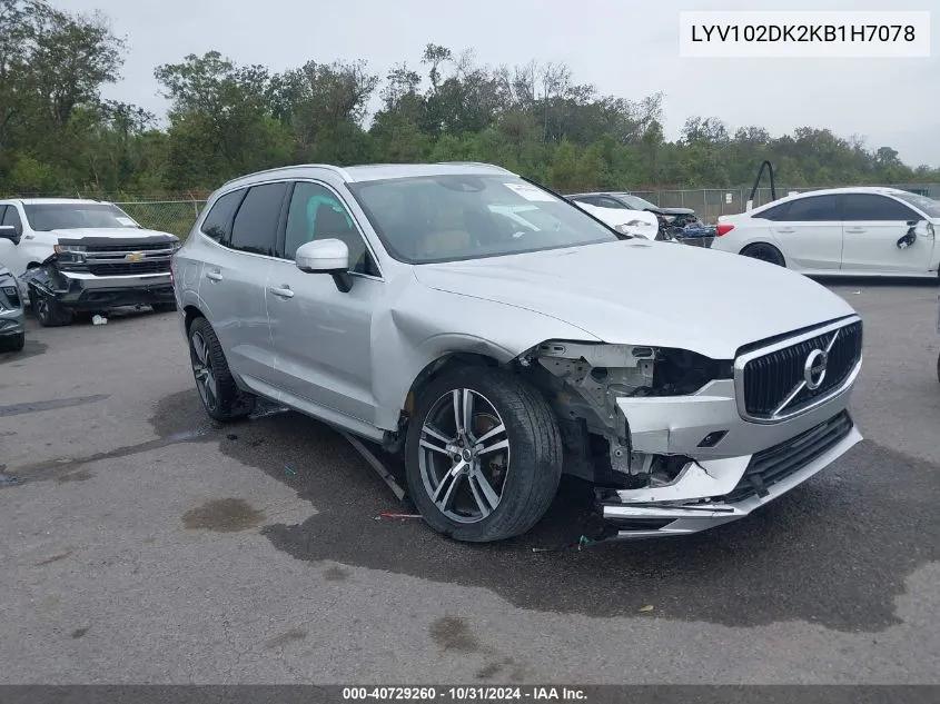 LYV102DK2KB1H7078 2019 Volvo Xc60 T5 Momentum