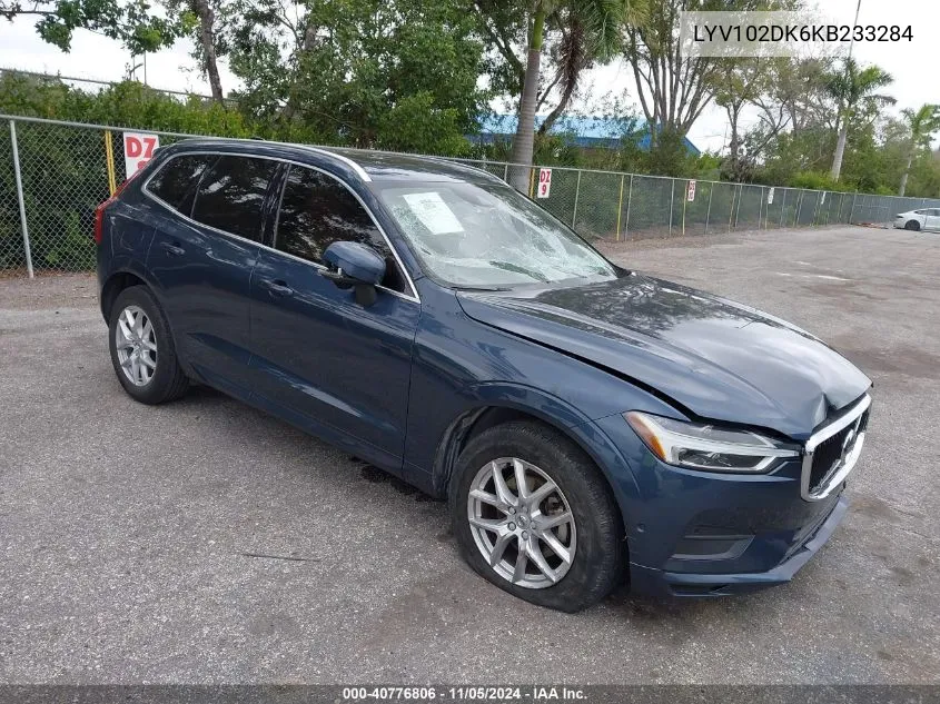 2019 Volvo Xc60 T5 Momentum VIN: LYV102DK6KB233284 Lot: 40776806