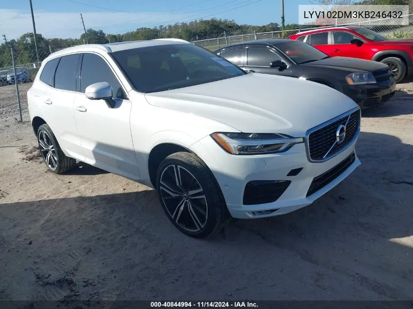 2019 Volvo Xc60 T5 R-Design VIN: LYV102DM3KB246432 Lot: 40844994