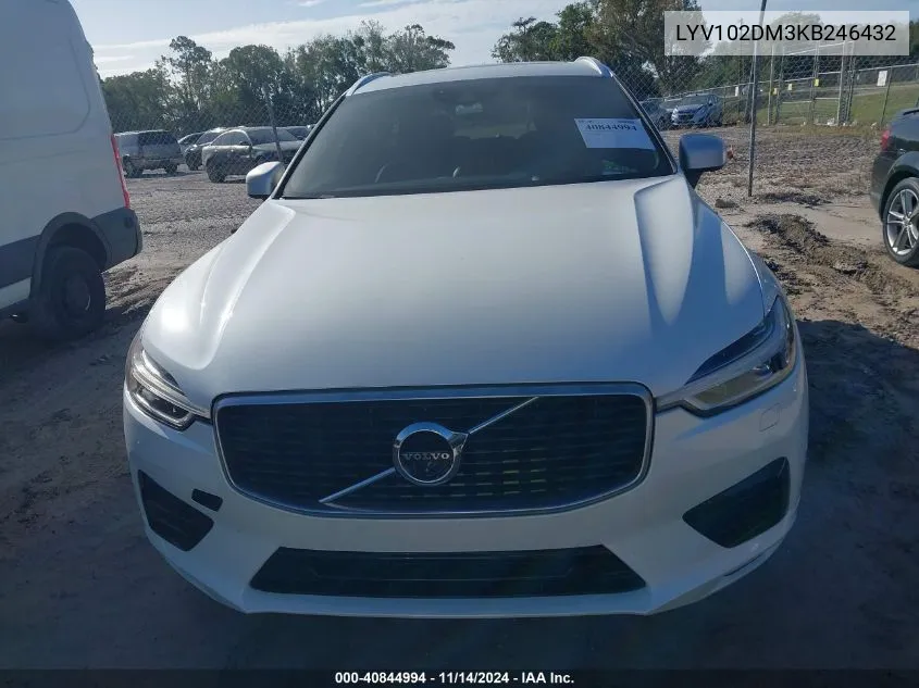 2019 Volvo Xc60 T5 R-Design VIN: LYV102DM3KB246432 Lot: 40844994