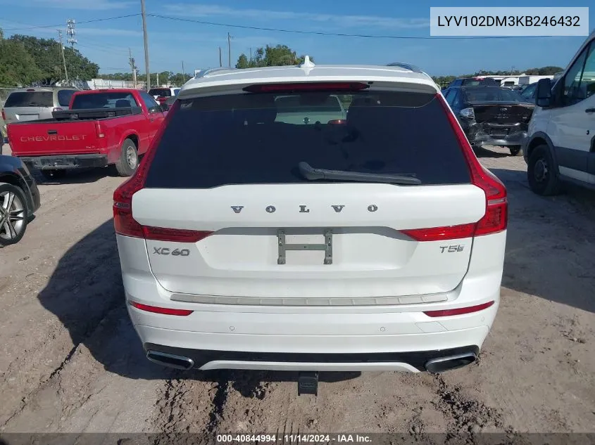 2019 Volvo Xc60 T5 R-Design VIN: LYV102DM3KB246432 Lot: 40844994