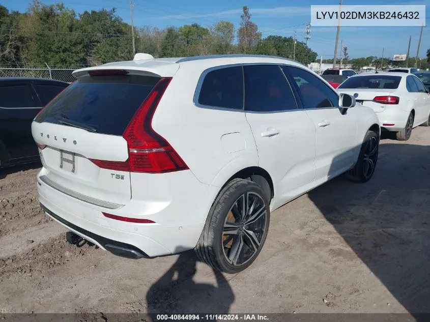 2019 Volvo Xc60 T5 R-Design VIN: LYV102DM3KB246432 Lot: 40844994