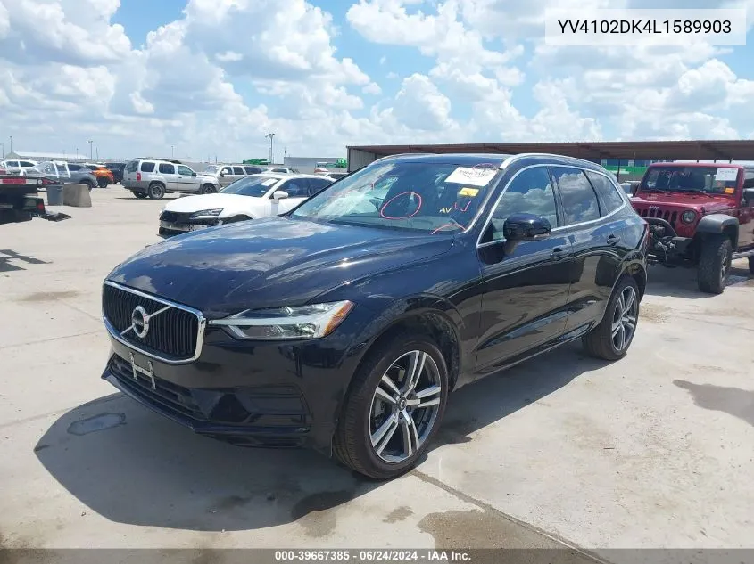 2020 Volvo Xc60 T5 Momentum VIN: YV4102DK4L1589903 Lot: 39667385