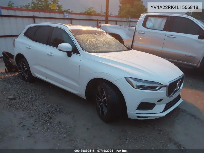 2020 Volvo Xc60 T6 Momentum VIN: YV4A22RK4L1566818 Lot: 39892518