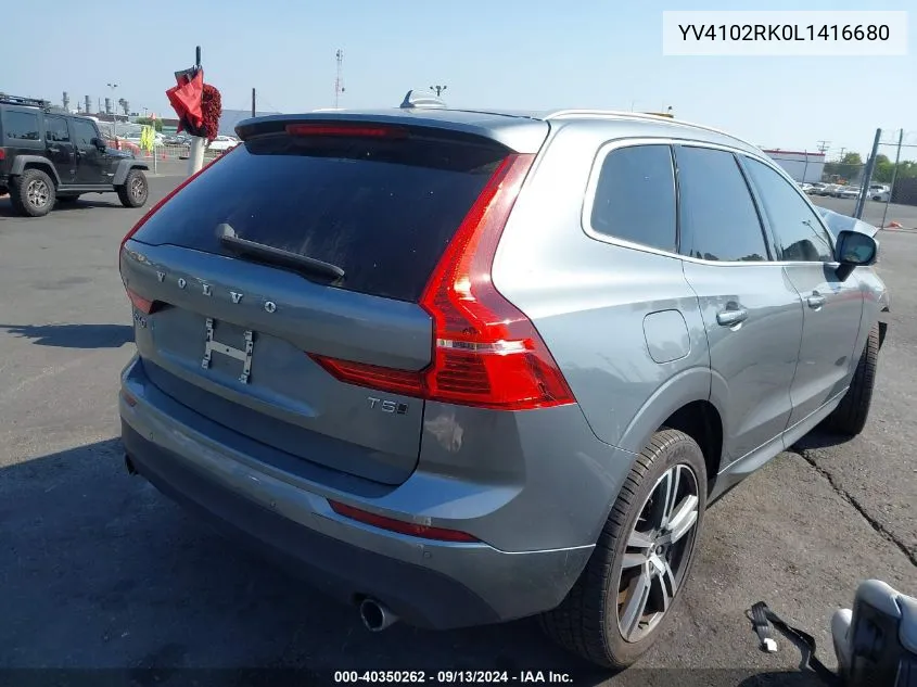 2020 Volvo Xc60 T5 Momentum VIN: YV4102RK0L1416680 Lot: 40350262