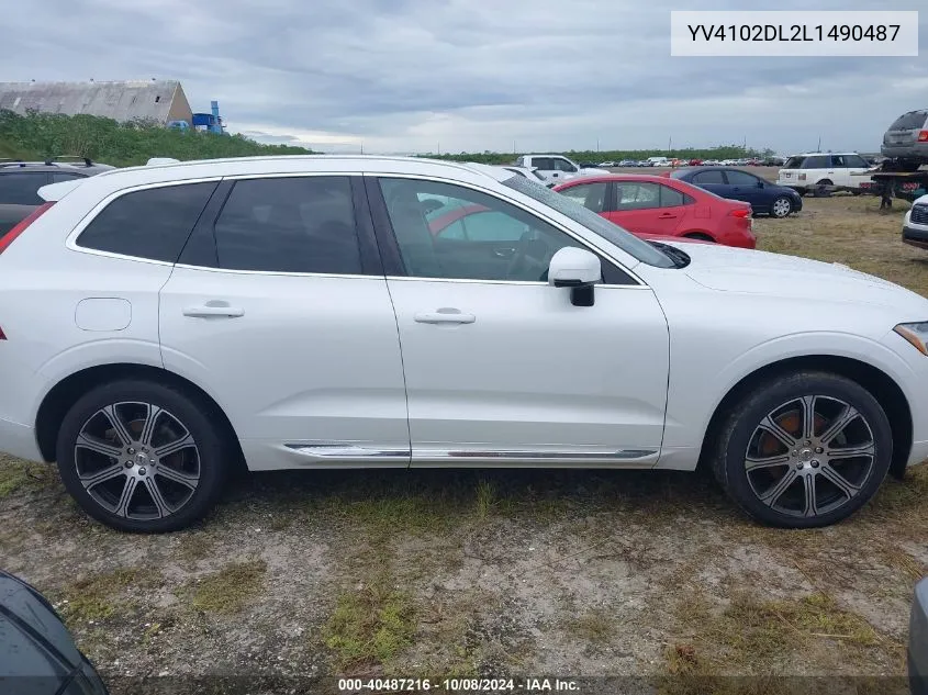 2020 Volvo Xc60 T5 Inscription VIN: YV4102DL2L1490487 Lot: 40487216