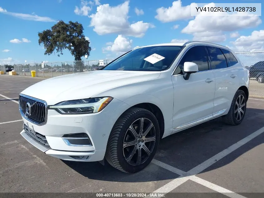 2020 Volvo Xc60 T5 Inscription VIN: YV4102RL9L1428738 Lot: 40713603