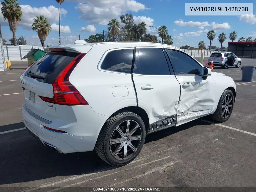 2020 Volvo Xc60 T5 Inscription VIN: YV4102RL9L1428738 Lot: 40713603