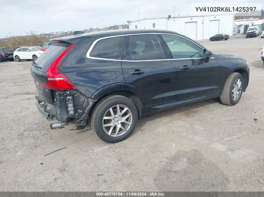 2020 Volvo Xc60 T5 Momentum VIN: YV4102RK6L1425397 Lot: 40775704