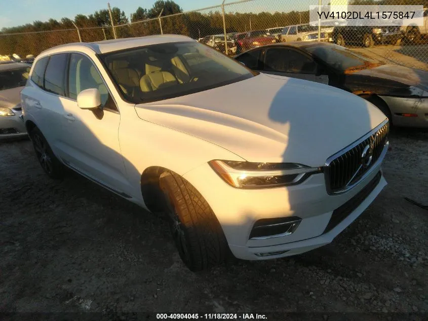 2020 Volvo Xc60 T5 Inscription VIN: YV4102DL4L1575847 Lot: 40904045