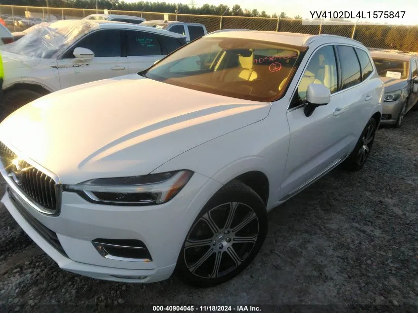 2020 Volvo Xc60 T5 Inscription VIN: YV4102DL4L1575847 Lot: 40904045