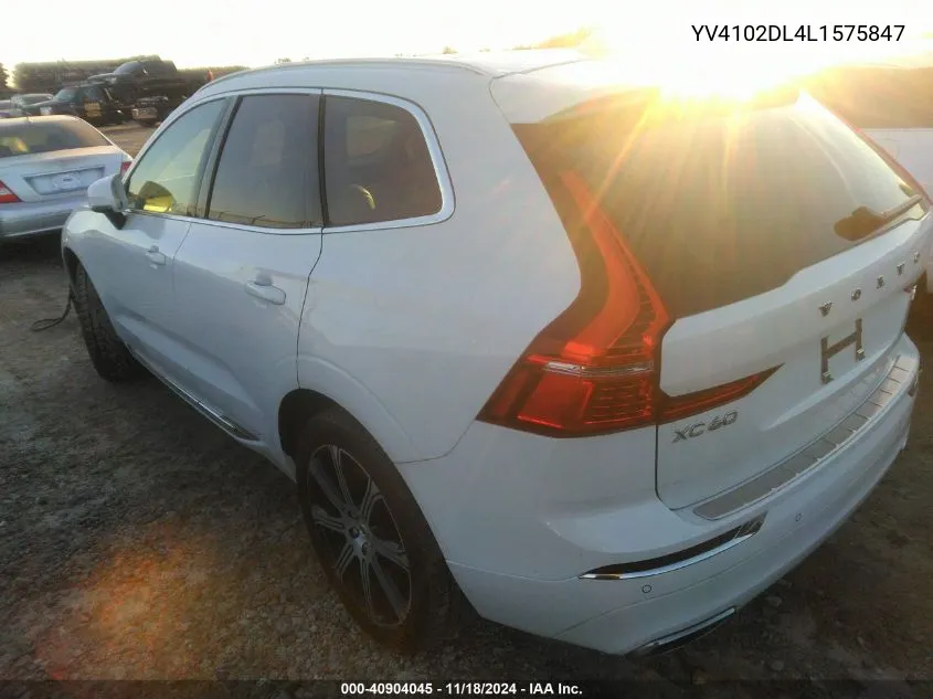 2020 Volvo Xc60 T5 Inscription VIN: YV4102DL4L1575847 Lot: 40904045